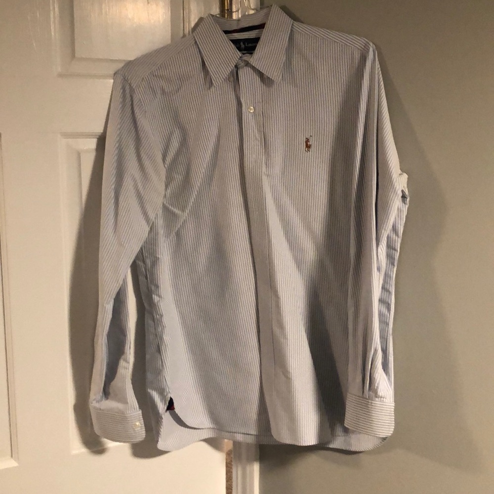 Ralph Lauren Blue Striped Oxford
